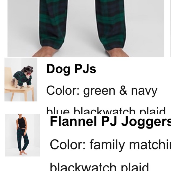 Men’s PJ XXL. Family matching Gap Blackwatch Plaid PJ. Men’s, women’s and dog. - Picture 2 of 4